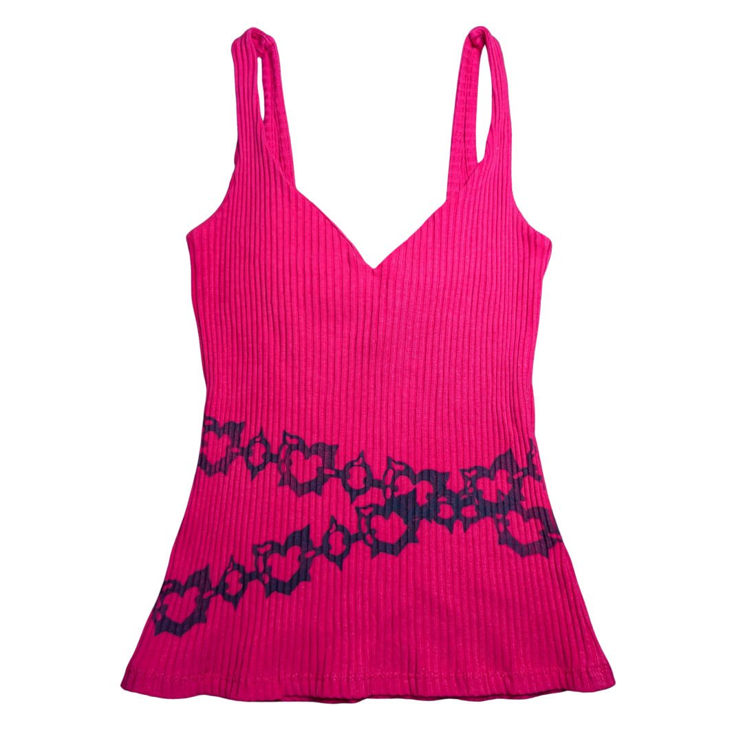 Pink tank top with black Chains [S]
