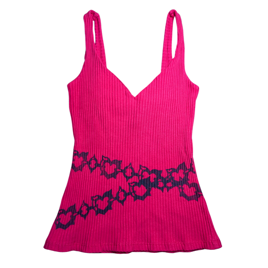 Pink tank top with black Chains [S]