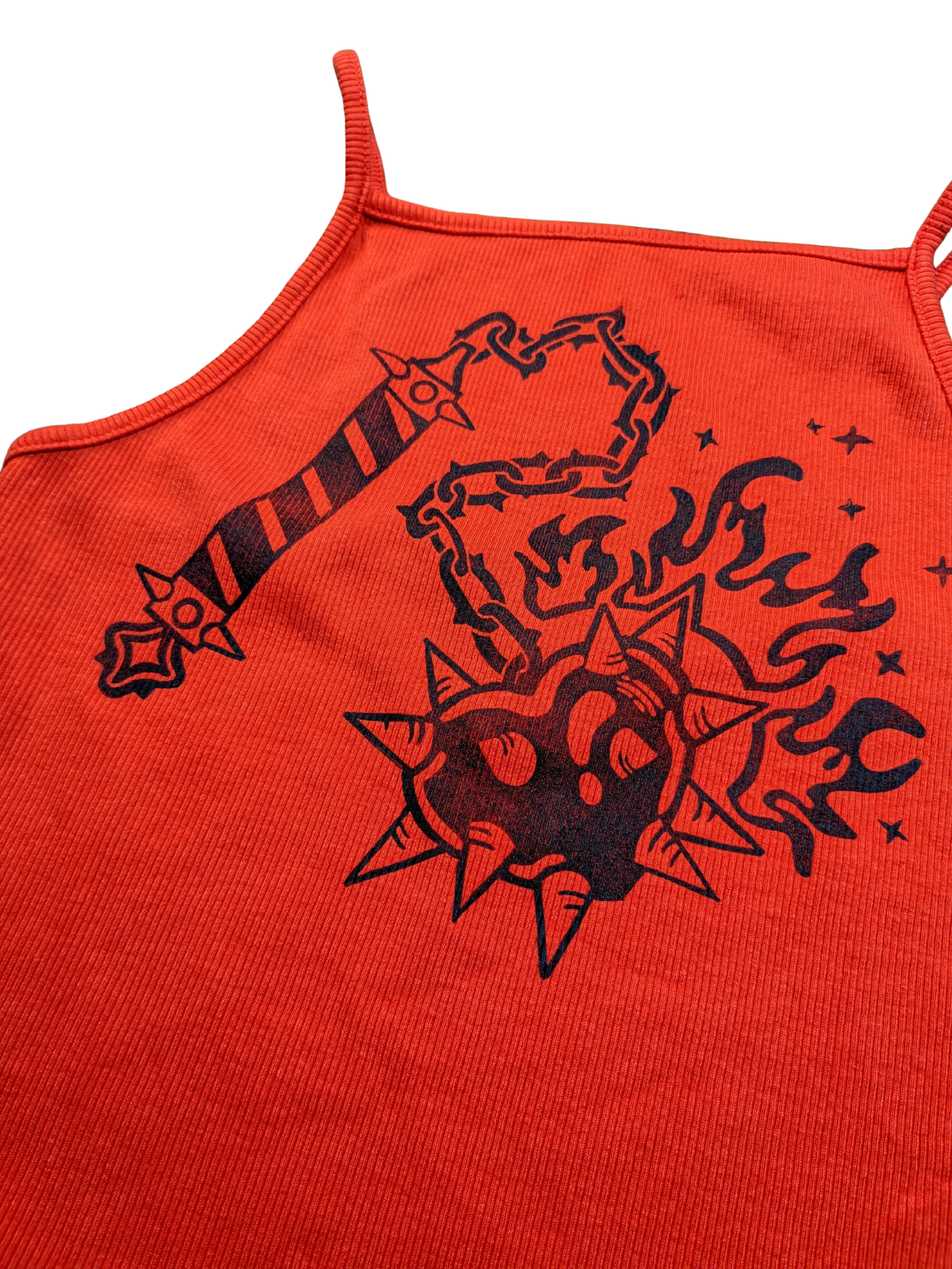 Orange top with black Heart Flail [M/L]